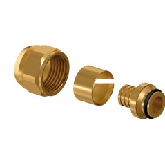 Адаптер обжимной 16x2,2-1/2' ВР, для труб PE-Xa, латунь, Flex-X
