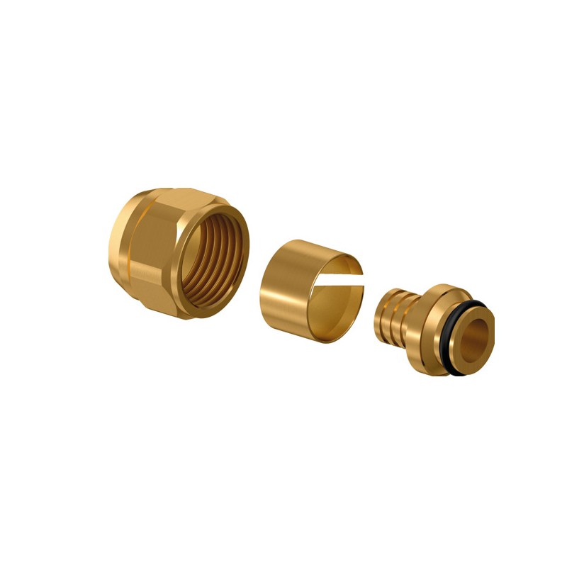 Адаптер обжимной 16x2,2-1/2' ВР, для труб PE-Xa, латунь, Flex-X