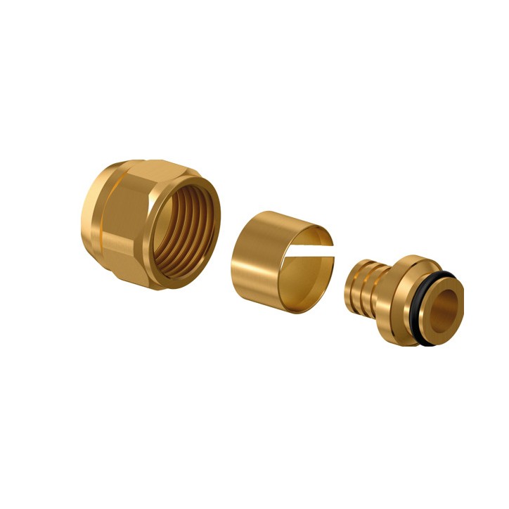 Адаптер обжимной 16x2,2-1/2' ВР, для труб PE-Xa, латунь, Flex-X