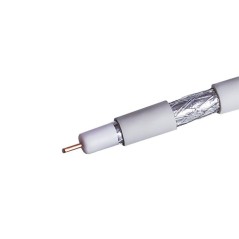 Кабель коаксиальный RG-6 белый CCS 1,02 / Conduct. 18% / Al 48х0,12 / PVC Net.on 100м (RG-6/48 ССS)