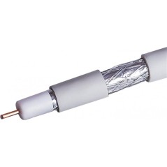 Кабель Net.on RG-6 белый CCS 1,02 (21%) / FPE / Al-Pet-Al Foil / Al 64х0,12 / PVC RW 100м