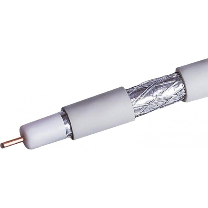 Кабель Net.on RG-6 белый CCS 1,02 (21%) / FPE / Al-Pet-Al Foil / Al 64х0,12 / PVC RW 100м