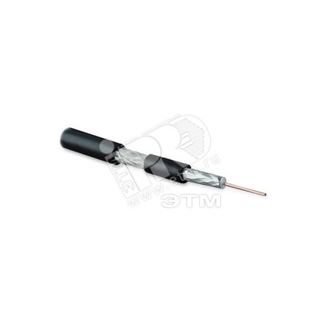 Hyperline COAX-RG59-LSZH-500 Кабель коаксиальный RG-59, 75 Ом, жила - 20 AWG, общий диаметр 6.1мм, , LSZH (бухта 500 м)