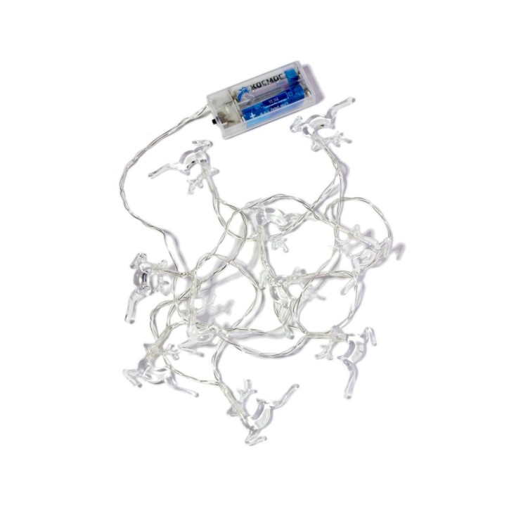 Гирлянда-Олени 5х4х0,5см 10LED Гирлянда-Олени 5х4х0,5см 10LED