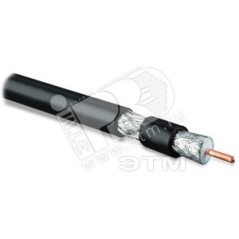 Hyperline COAX-RG11-500 (500 м) Кабель коаксиальный RG-11, 75 Ом, жила - 14 AWG, черный ПВХ (от -20C дo +80C), общий диаметр 10.