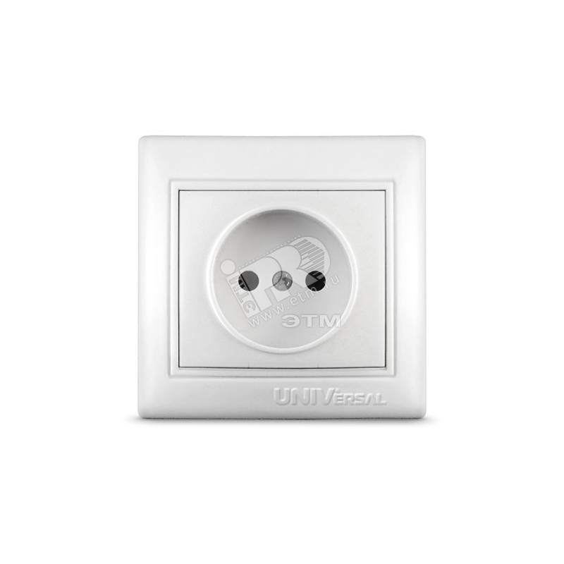 Розетка Севиль без заземления белая