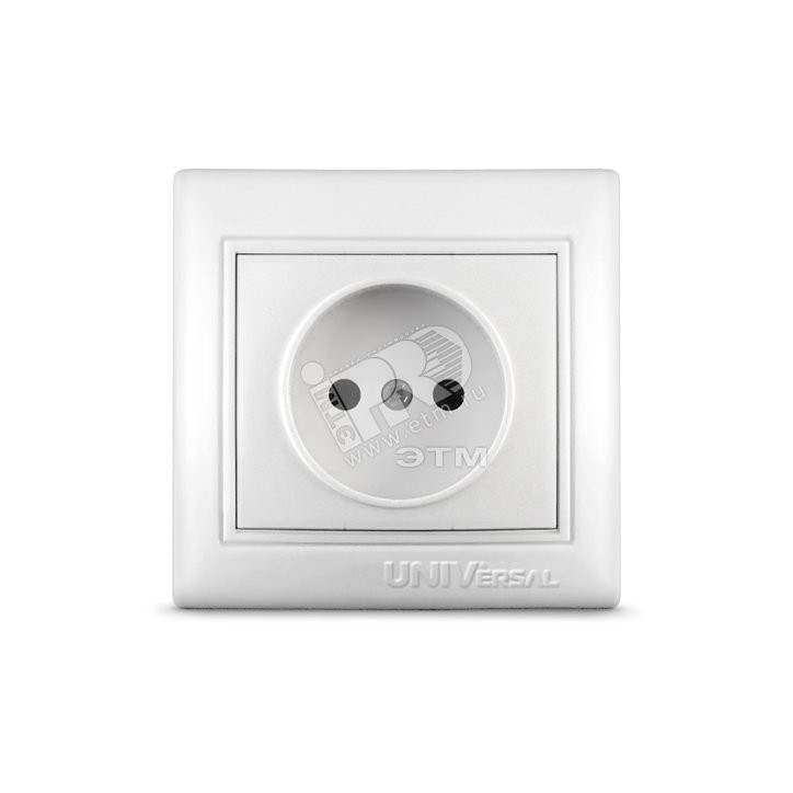 Розетка Севиль без заземления белая