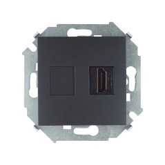 15 Розетка HDMI, графит