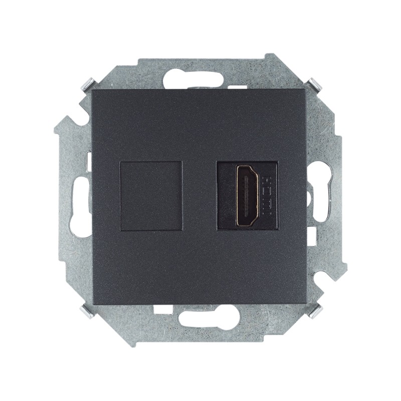 15 Розетка HDMI, графит