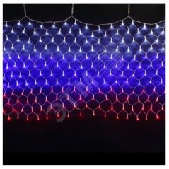 NTLD240-RT Гирлянда-сетка ''Триколор'' 150х90см, 240 LED, мул