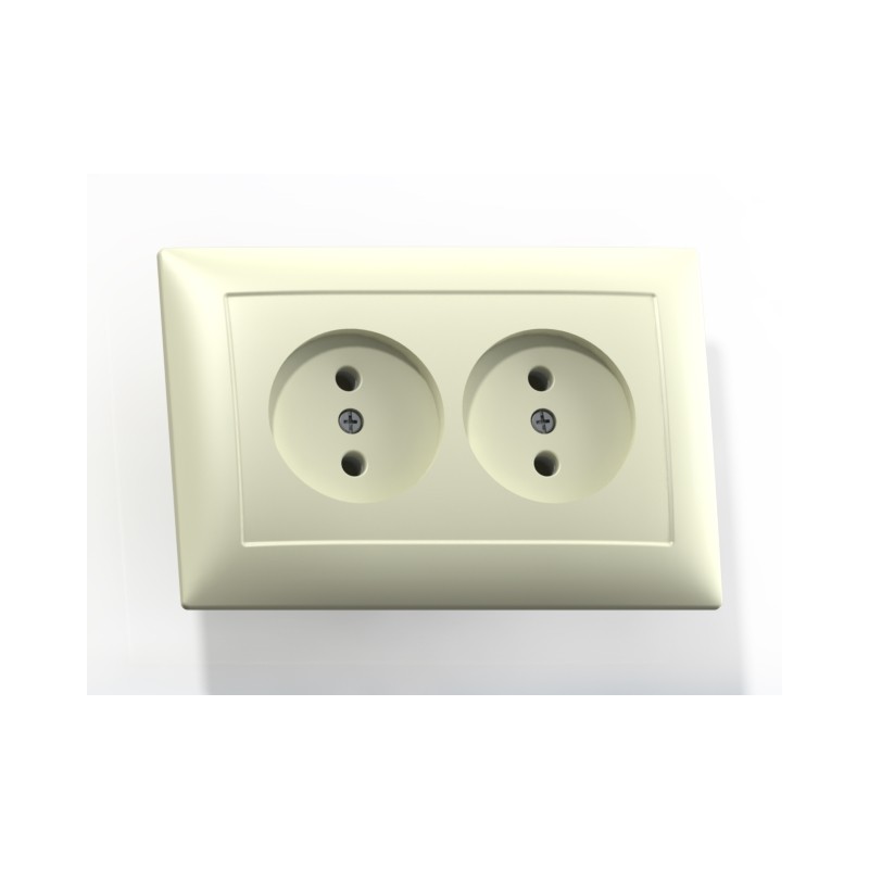 СЕЛЕНА Розетка РС16-371 скрытая слоновая кость