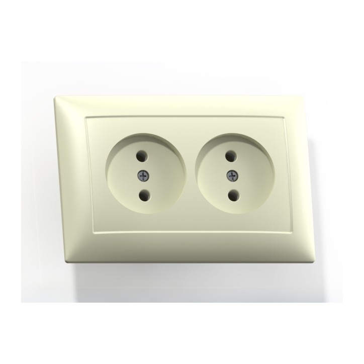 СЕЛЕНА Розетка РС16-371 скрытая слоновая кость