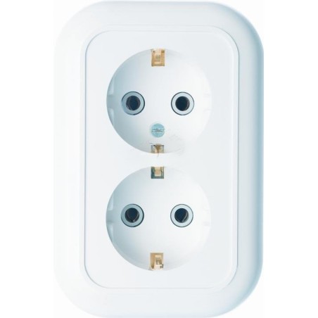 Валентина Розетка 2 поста скрытая с заземлением белый РС16-830