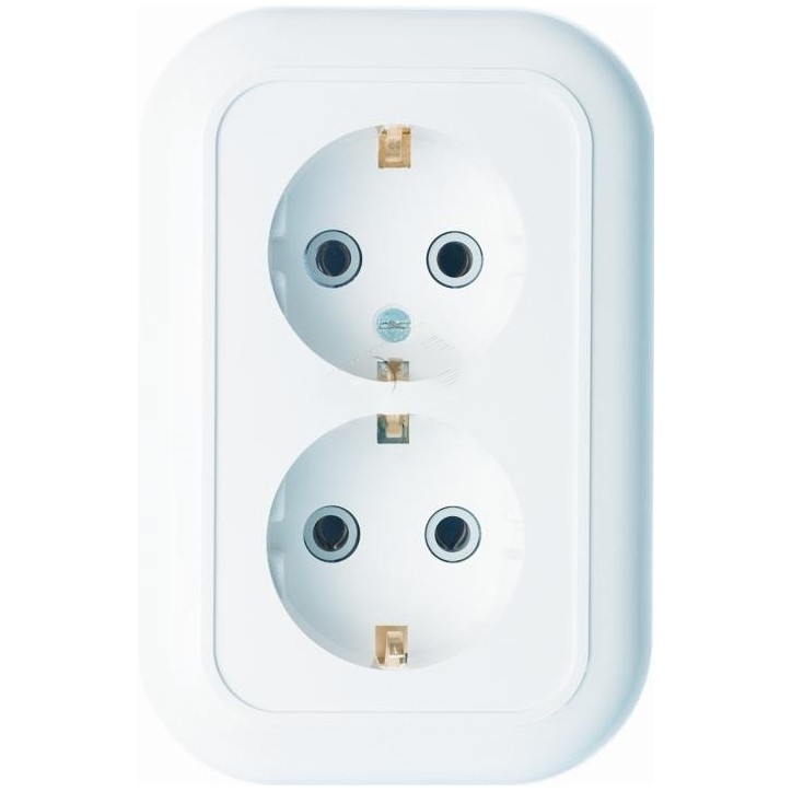 Валентина Розетка 2 поста скрытая с заземлением белый РС16-830 Валентина Розетка 2 поста скрытая с заземлением белый РС16-830