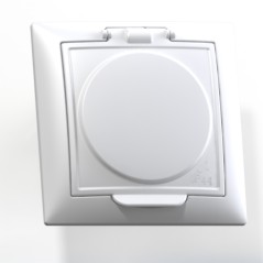 СЕЛЕНА Розетка скрытой установки одноместная с заземляющим контактом, защитной шторкой, крышкой, брызгозащищенная(IP44) РС16-426