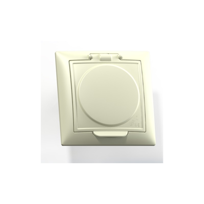 СЕЛЕНА Розетка с заземлением со шторками РС16-426 скрытая слоновая кость