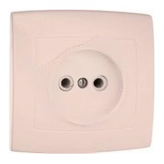 Елизавета Розетка 1 пост скрытая слоновая кость РС10-192