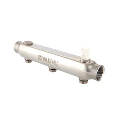 Коллектор нержавеющая сталь 1'x4 выхода 1/2' НР межосевое 100 мм