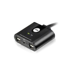 Переключатель, электрон., USB, 2 User » 2 устройства + клавиатура + мышь, 2 USB A-тип » 4 USB A-тип, Male » Female, со встроен. 