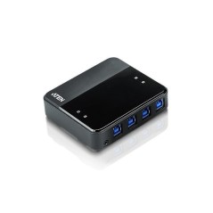 Переключатель Aten US434-AT USB, 4 ПК» 4 устройства, 4 USB B-тип » 4 USB A-тип, Male » Female, со шнурами A-B 2х1.2м.+2х/ 4P USB