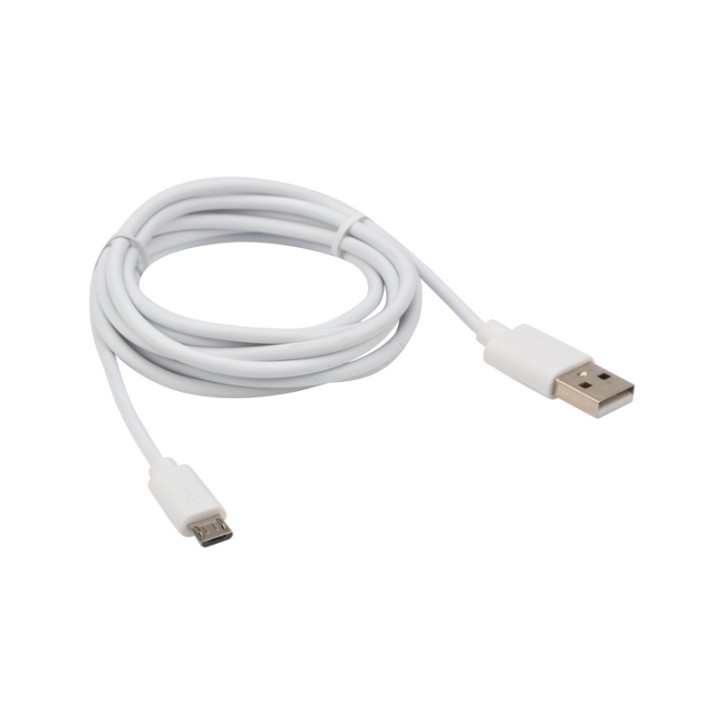 Кабель USB-micro USB, PVC, white, 1,8m REXANT 18-1164