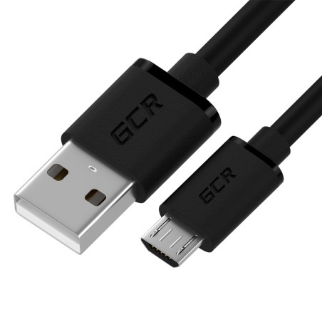 Кабель Micro USB, 1.5 м., черный, быстрая зарядка, GCR-52461