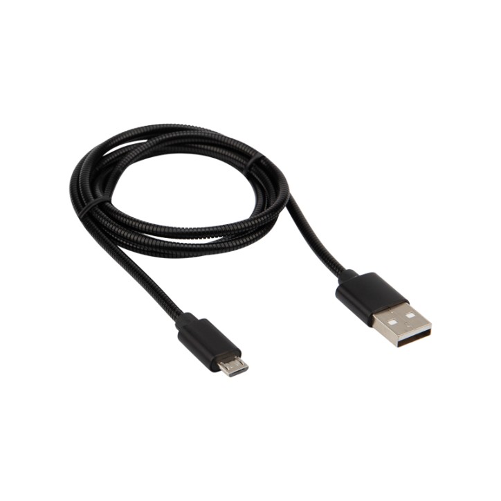 Кабель USB-micro USB, metall, black, 1m REXANT 18-4241