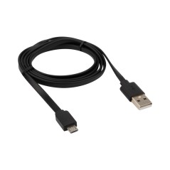 Кабель USB-micro USB, 2,4A, PVC, black, 1m REXANT 18-4270