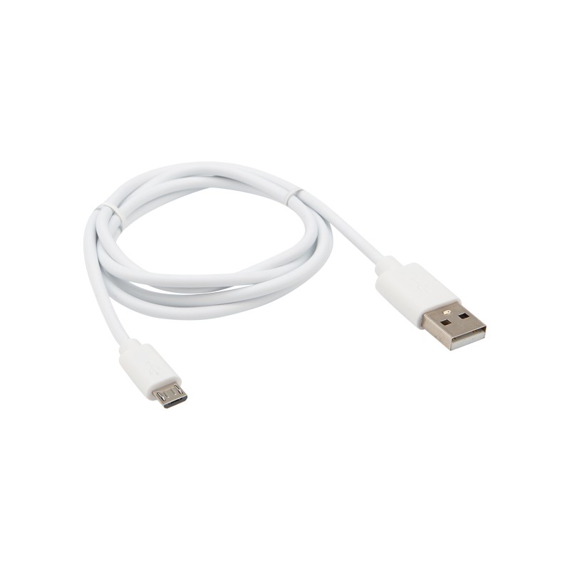 Кабель USB-micro USB, PVC, white, 1mе REXANT 18-4269