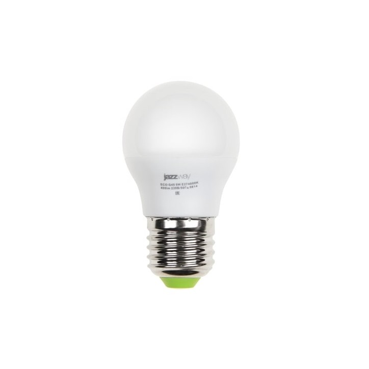 Лампа светодиодная LED 5Вт E27 400Лм белый матовая шар 230V/50Hz ECO Лампа светодиодная LED 5Вт E27 400Лм белый матовая шар 230V/50Hz ECO