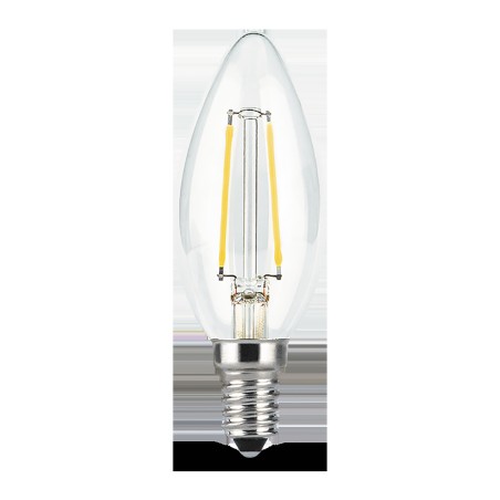Лампа светодиодная филаментная LED 7 Вт 550 лм 2700К свеча теплый E14 AC 220В прозрачная колба Black