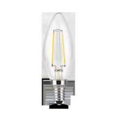 Лампа светодиодная филаментная LED 11 Вт 830 лм 4100К свеча нейтральный E14 AC 220В прозрачная колба