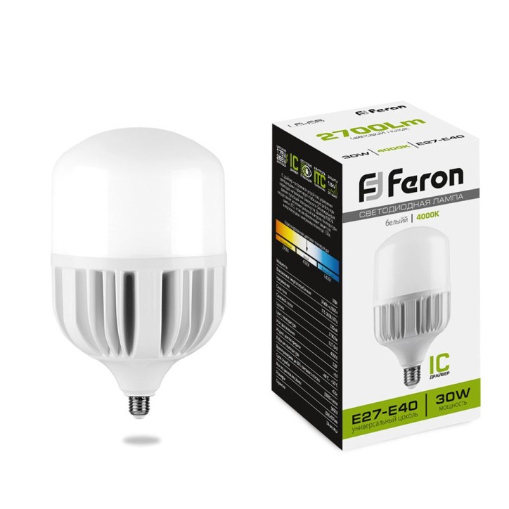 Лампа светодиодная LED 30вт E27/E40 белый Лампа светодиодная LED 30вт E27/E40 белый