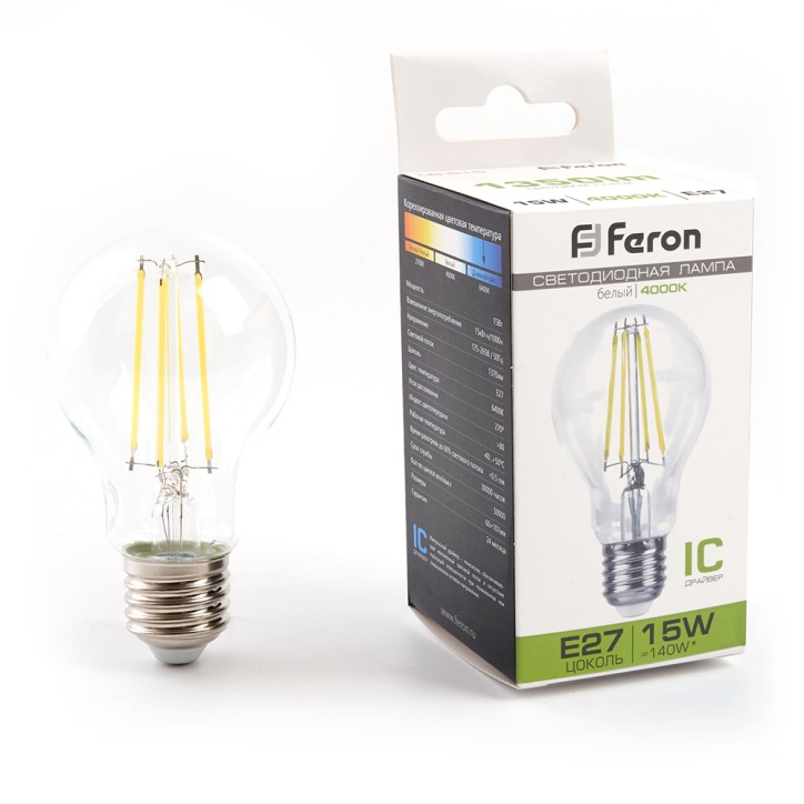 Лампа светодиодная LED 15вт Е27 белый FILAMENT Лампа светодиодная LED 15вт Е27 белый FILAMENT