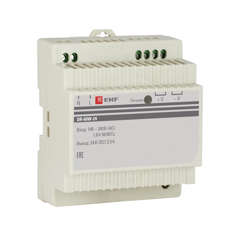 Блок питания 24В DR-60W-24 PROxima