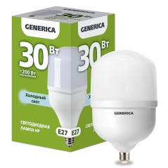 Лампа светодиодная HP 30Вт 230В 6500К E27 GENERICA