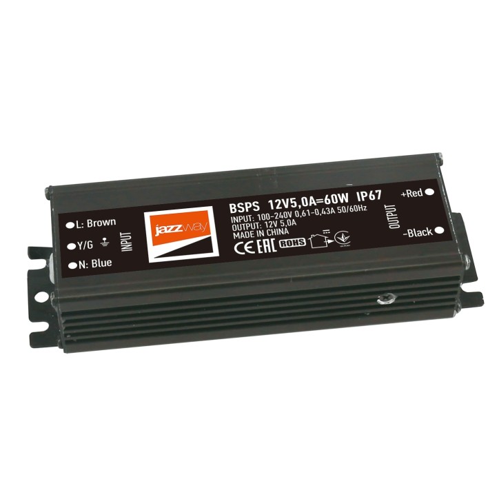 Драйвер LED, 60Вт, 12В IP67 Драйвер LED, 60Вт, 12В IP67