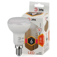 Лампа светодиодная LED R50-6W-827-E14 (диод, рефлектор, 6Вт, тепл, E14 (10/100/2800)