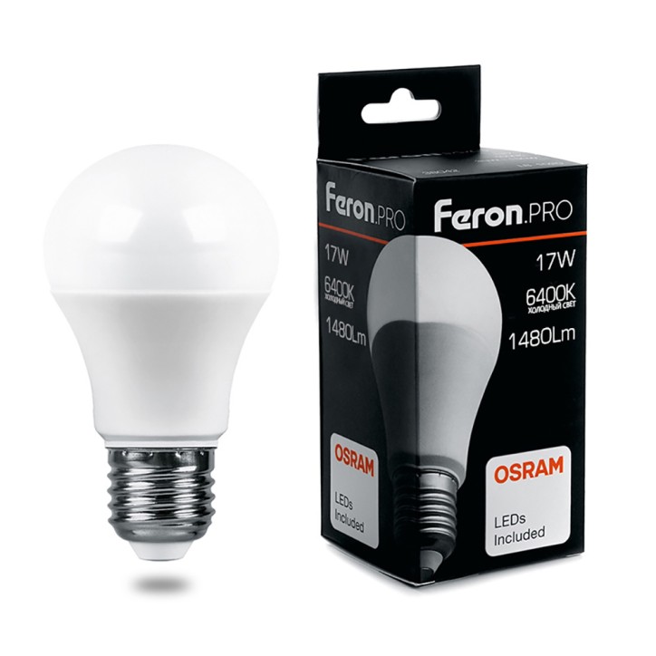 Лампа светодиодная LED 17вт Е27 дневной Feron.PRO Лампа светодиодная LED 17вт Е27 дневной Feron.PRO