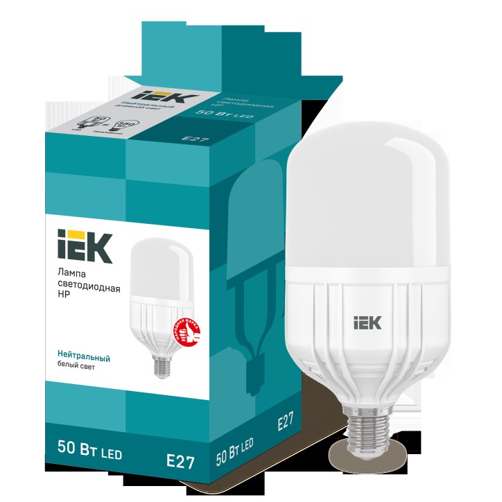 Лампа светодиодная HP 50Вт 230В 4000К E27 IEK Лампа светодиодная HP 50Вт 230В 4000К E27 IEK