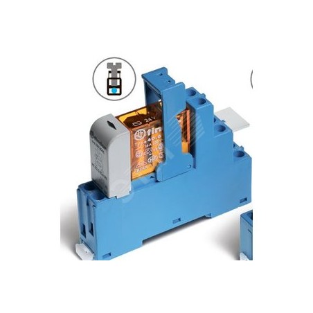 Модуль интерфейсный (сборка 40.61.7.024.0000 + 99.02.9.024.99 + 95.05SMA), электромеханическое реле, 1CO 16A, контакты AgCdO, пи