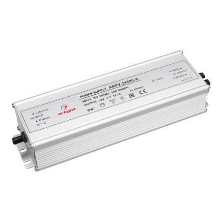 Блок питания ARPV-24400-A (24V, 16.7A, 400W) (ARL, IP67 Металл, 3 года)