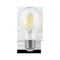 Лампа светодиодная филаментная LED 8 Вт 740 лм 2700К А60 груша теплый E27 AC 220В прозрачная колба B