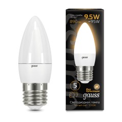 Лампа светодиодная LED 9.5 Вт 890 лм 3000К свеча теплый E27 AC 220В Black Gauss