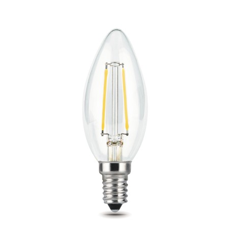 Лампа Gauss Filament Свеча 5W 450lm 4100К Е14 LED 1/10/50