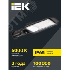 LIGHTING PRO Светильник светодиодный консольный ДКУ 1014-100Ш 5000К IP65 IEK