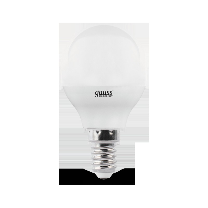 Лампа светодиодная LED 10 Вт 710 лм 3000К шар P45 теплый E14 AC 220В Elementary Gauss