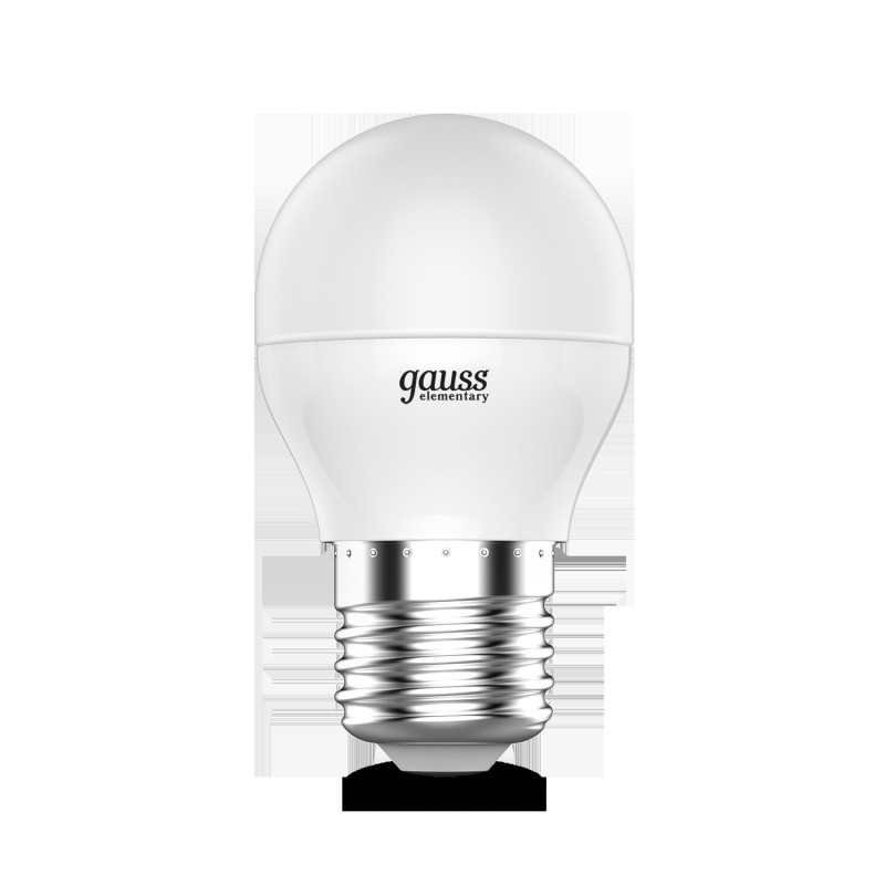 Лампа Gauss Elementary Шар 8W 560lm 6500K Е27 LED 1/10/100