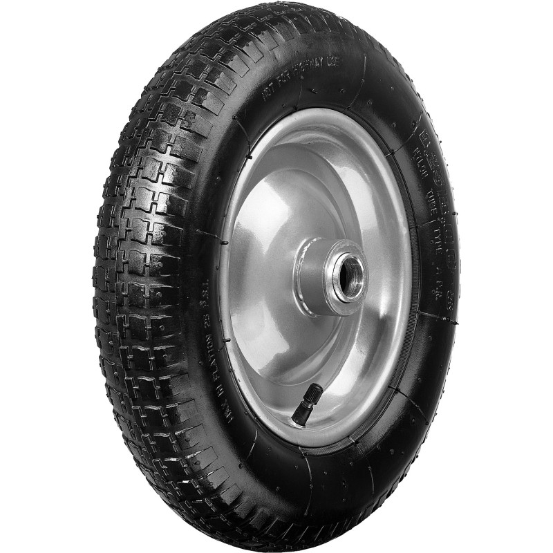 Колесо пневматическое для тачек (арт. 39905, 39909), стальной диск, СК-3, 3.25''x360 мм