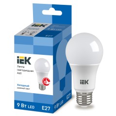 Лампа светодиодная A60 груша 9Вт 230В 6500К E27 IEK